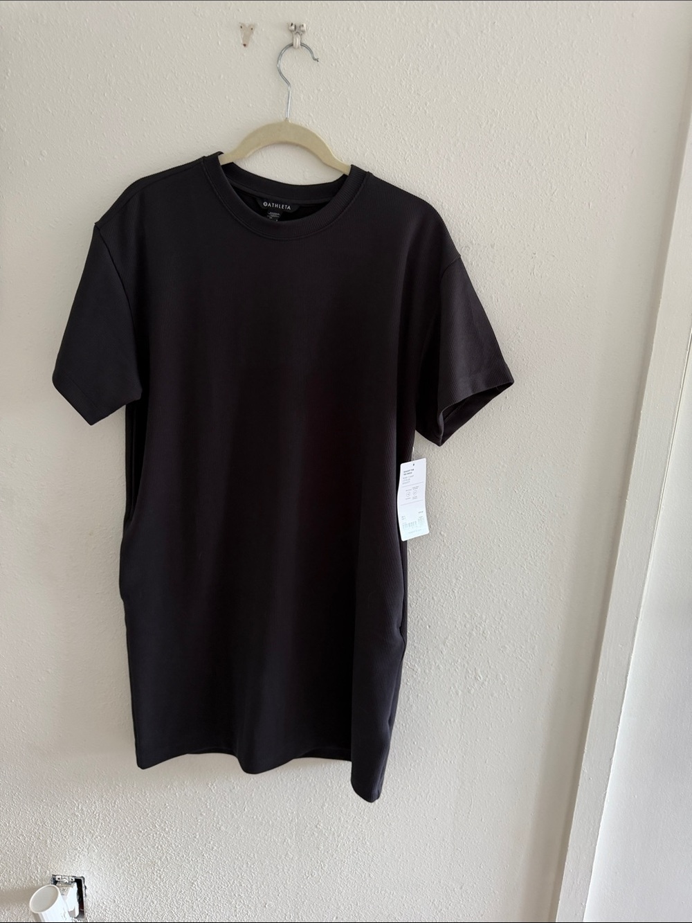 Athlete Seasoft Rib Tee Dress with pockets